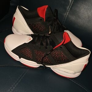 Adidas, Derrick Rose, Black and Red Basketball Sneakers